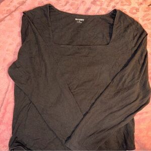 Old Navy Women's Black Long Sleeve bodysuit
